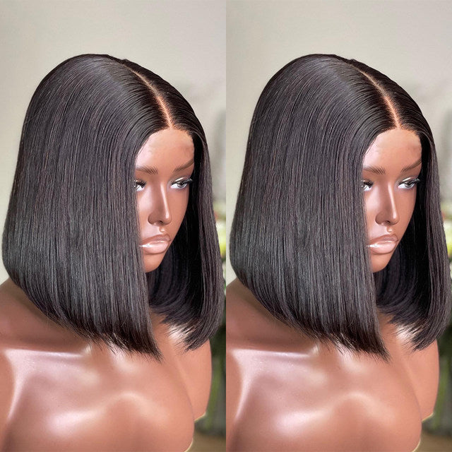 XBLHair 13x4 Straight BOB Wig Short Human Hair Transparent Lace Fontal Wigs