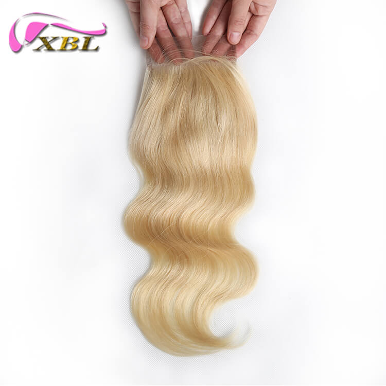613 Top Quality 4×4 Blonde Body Wave Lace Closure