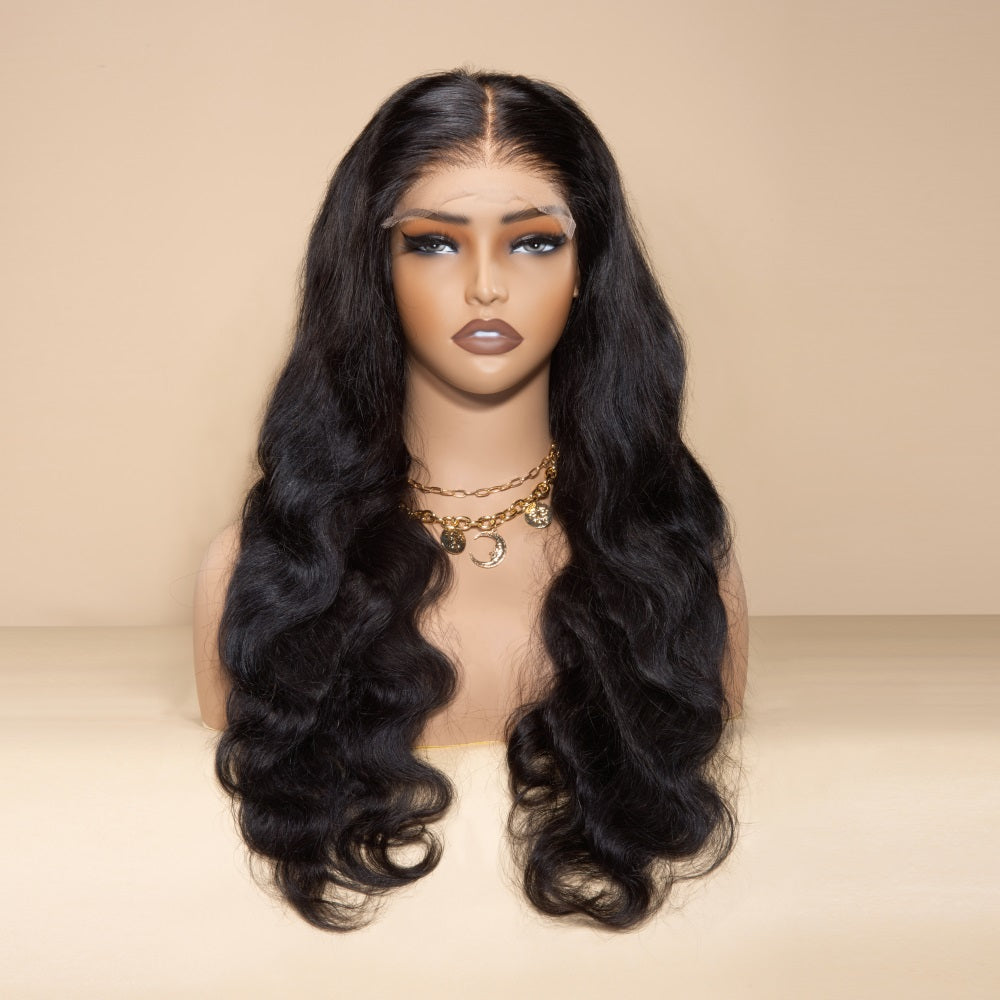 XBL Hair Preplucked Glueless Tiny Knots Human Hair Lace Front Body Wave Hair Wig 5X5 Hd Lace Wig With Baby Hair