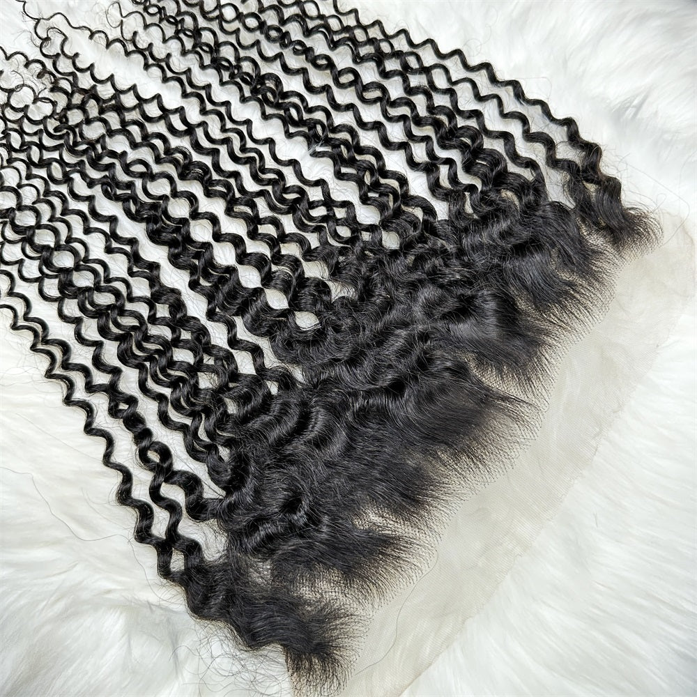 XBLHair 13x4 HD Lace Frontal Curly Hair Raw Human Hair Wholesale Small Knots