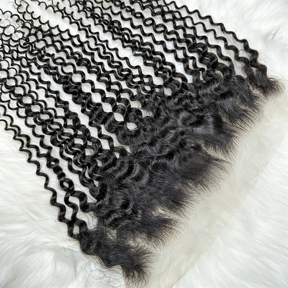 XBLHair 13x4 HD Lace Frontal Curly Hair Raw Human Hair Wholesale Small Knots