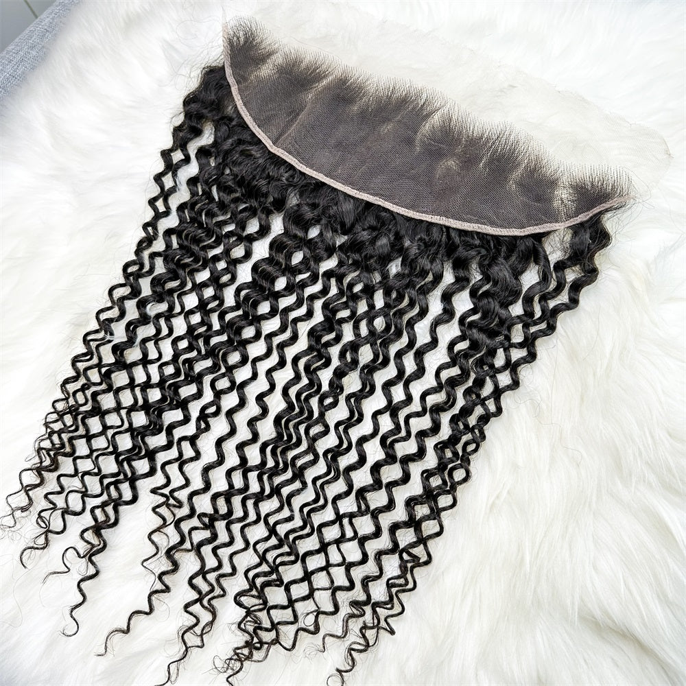 XBLHair 13x4 HD Lace Frontal Curly Hair Raw Human Hair Wholesale Small Knots