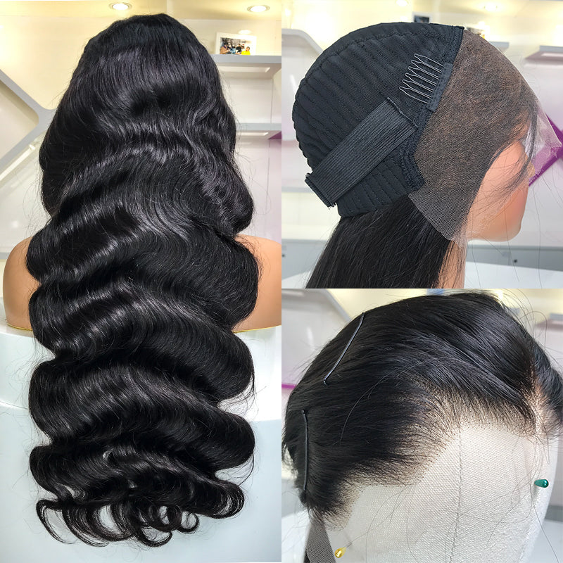 Bleached Knots 13x4 HD Full Frontal Wig Body Wave with Bleached Knots