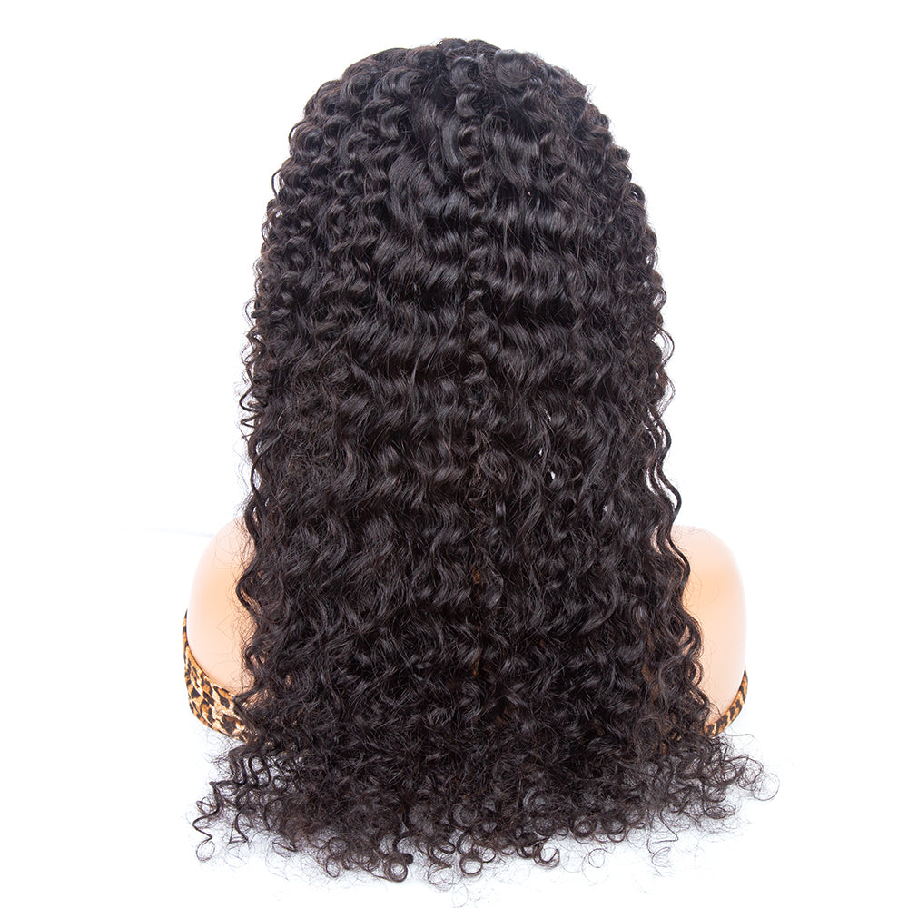 180% Density 4×4 HD Lace Closure Wig Deep Wave