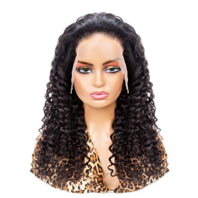 180% Density 13×4 Transparent Lace Frontal Wig Deep Wave
