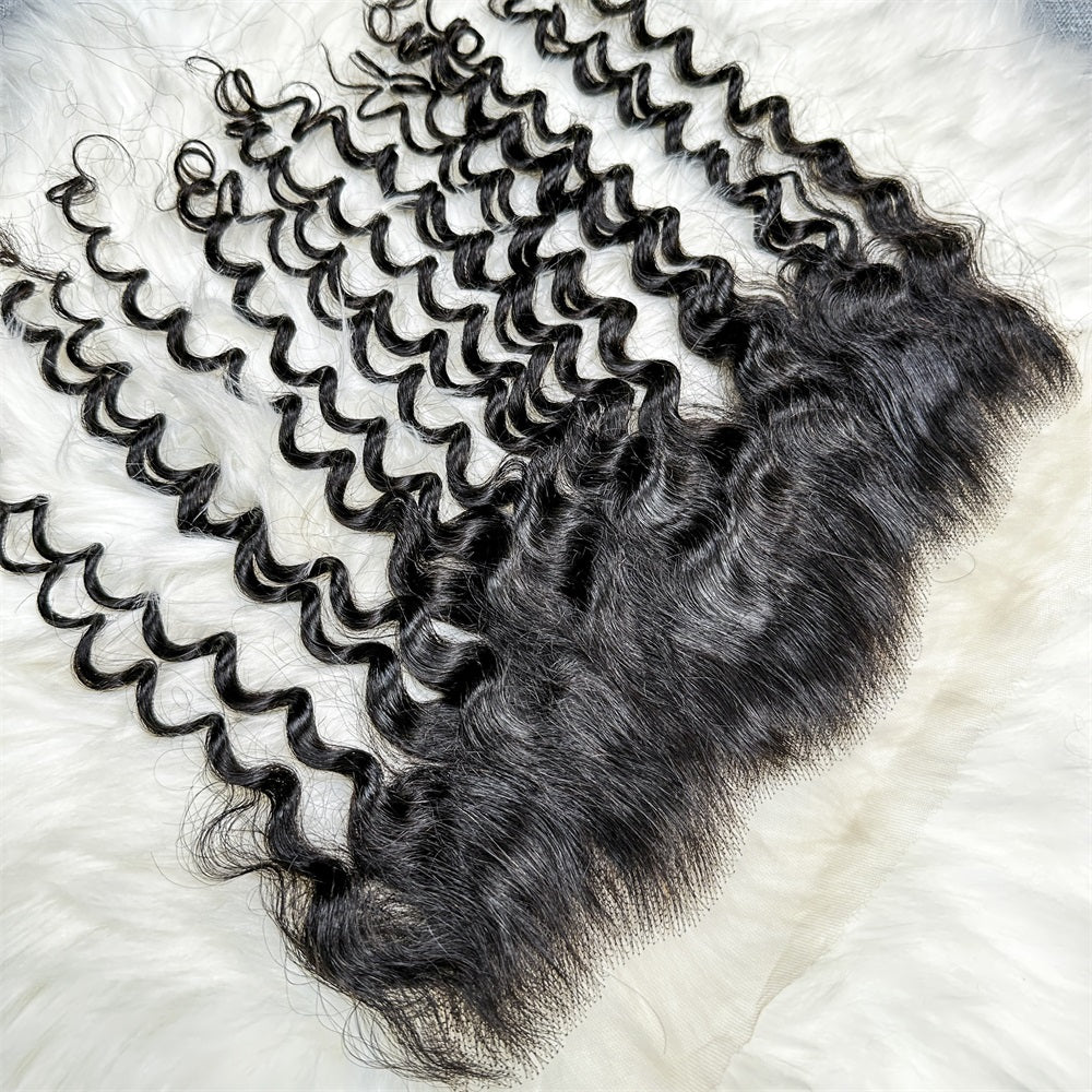 XBLHair 13x4 HD Lace Deep Wave Frontal 100% Virgin Natural Line Hair