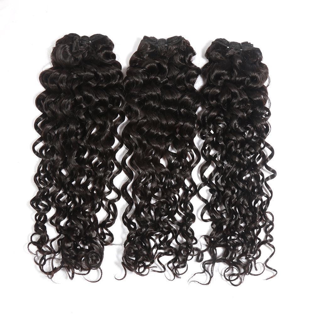 XBL Hair Miss Flawless / Lovely / Pretty Jerry Curl 3 Bundles with 13x6 Frontal with Bleached Knots