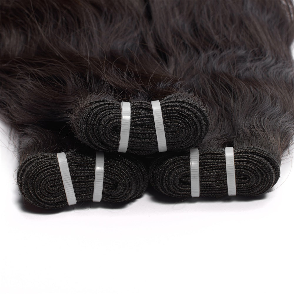 XBLhair Miss Attractive Burmese Raw Inborn Wavy Hair Extensions Natural Wave Human Hair