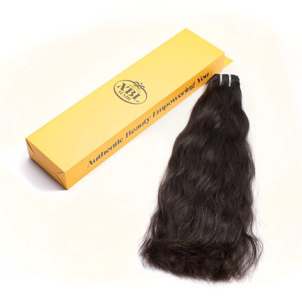 XBLhair Miss Attractive Burmese Raw Inborn Wavy Hair Extensions Natural Wave Human Hair