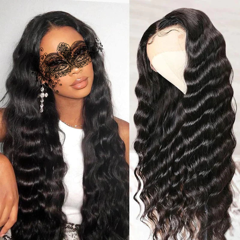 XBL Hair 13x4/13x6 HD Full Frontal Wig Loose Deep Wave Lace Front Wig Bleached Small Knots