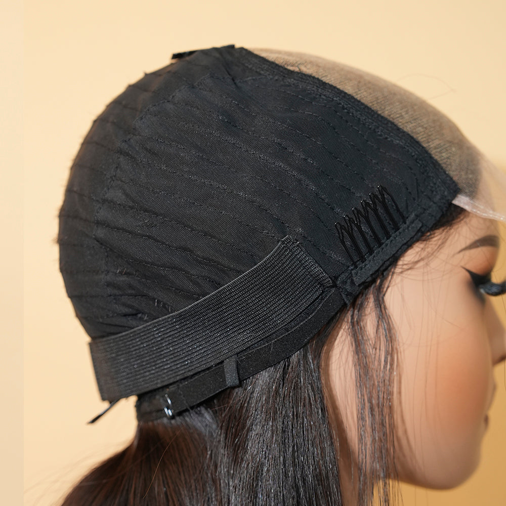 raw har 5x5 hd lace natural bob wig detial