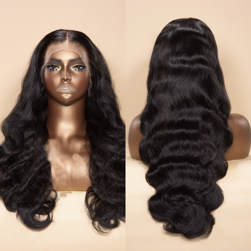 XBL Hair Body Wave Lace Bleached Small Knots 13x4/13x6 HD Full Frontal Wig Pre-plucked 100% Human Hair Wig