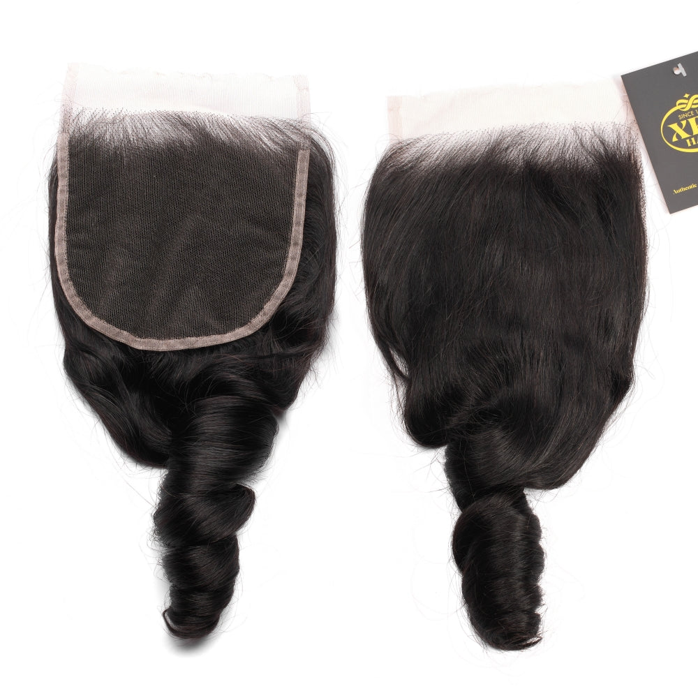 XBL Hair 5x5 HD Lace Closure Loose Wave Small Knots 100% Human Hair